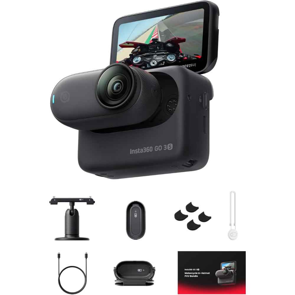 Insta360 GO 3S Special Edition Motorcycle POV Bundle - Black