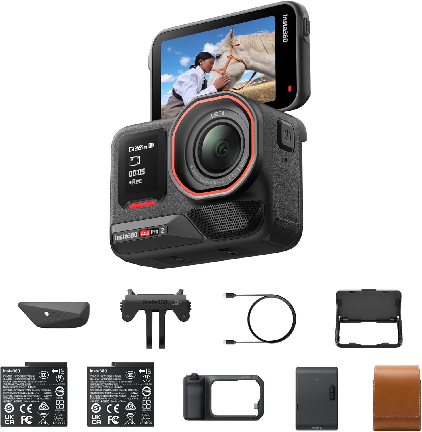 Insta360 Ace Pro 2 Flash Print Bundle Midnight Black