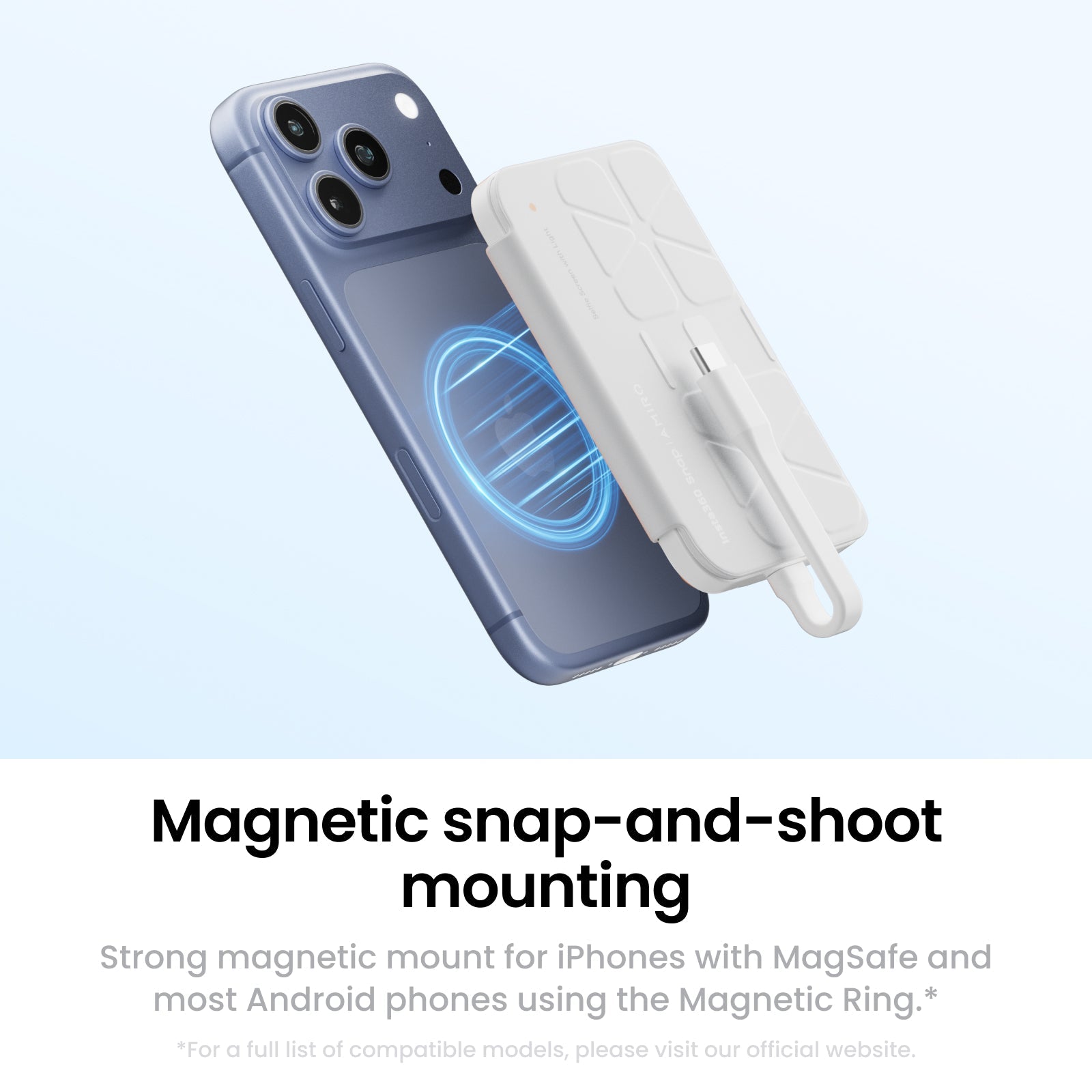 Insta360 Snap with Light | Magnetic Selfie Screen with LED Light